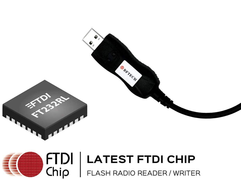  [AUSTRALIA] - BFTECH PC03 FTDI Genuine USB Programming Cable Dual pin for BFTECH, BaoFeng, Kenwood, and AnyTone Radio