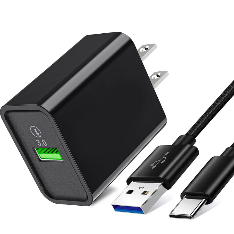  [AUSTRALIA] - 18W for Samsung Galaxy A02S A12 A32 A42 A52 5G Charger Block,Fast Quick Charge 3.0 Wall Phone Power Adapter and 6FT USB C Cable for LG Velvet,Stylo 6 5 4,K92 Wing,K51 Q70,V60 G8X G7 G8 v40 v35 Thinq