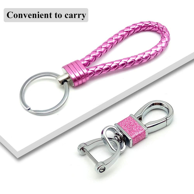  [AUSTRALIA] - Senauto Car Key Fob Cover for Land Rover,Full-Body Protective Quicksand Key Case with Keychain Key Chain Ring for Land Rover Range Rover Evoque Discover Sport Freelander/Jaguar XE XF XJ F-Type (Pink) Pink