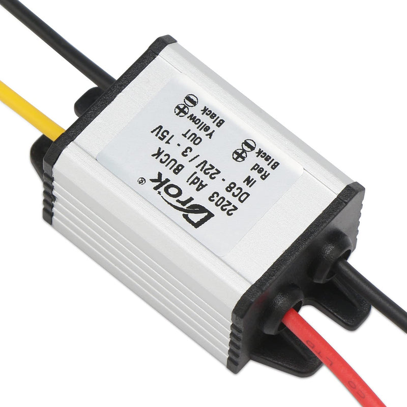 DROK - 90010 Waterproof DC Buck Converter Voltage Regulator 8-22V to 1-15V 5V 12V 3A Adjustable Output Power Supply Transformer - LeoForward Australia