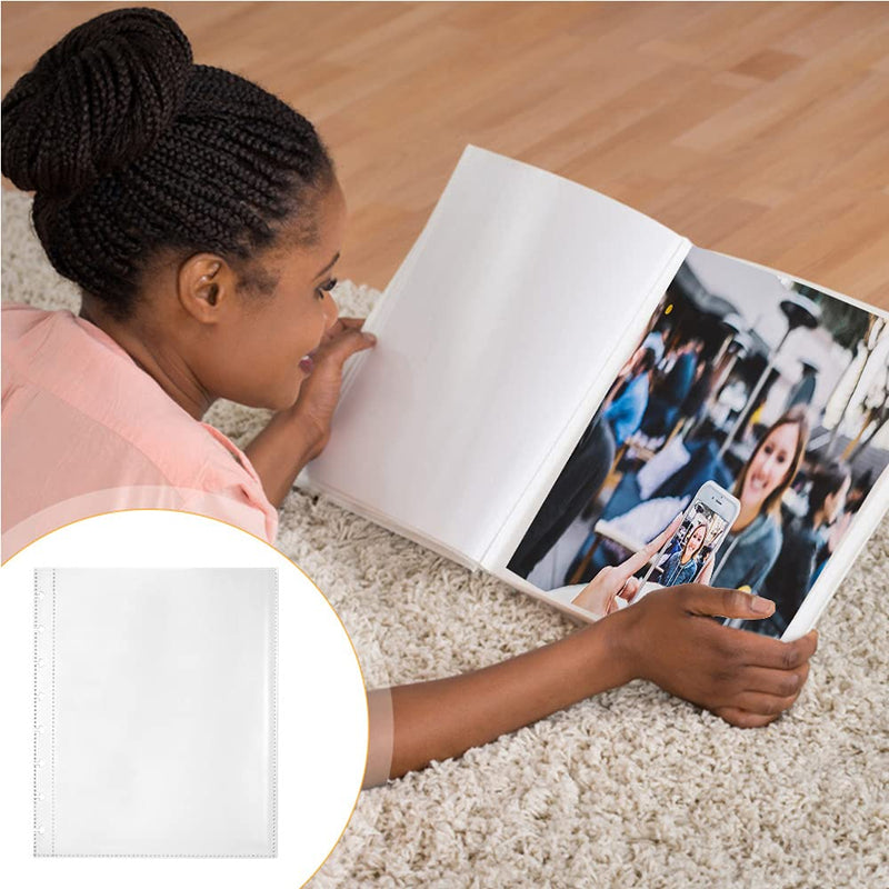  [AUSTRALIA] - 25 Pack Photo Album Refill Sheets, Photo Sleeve Inserts for 50 Photos,Photo Sleeves 6x8,8 Ring Binder Photo Pockets, Each Photo Page Holds Two Pictures, Archival Photo Sleeves,Photo Protectors