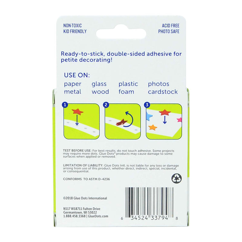  [AUSTRALIA] - Glue Dots Adhesive Double-Sided Mini Dots, 3/16'', Clear, Roll of 300 (32794-300) Mini Dots Roll