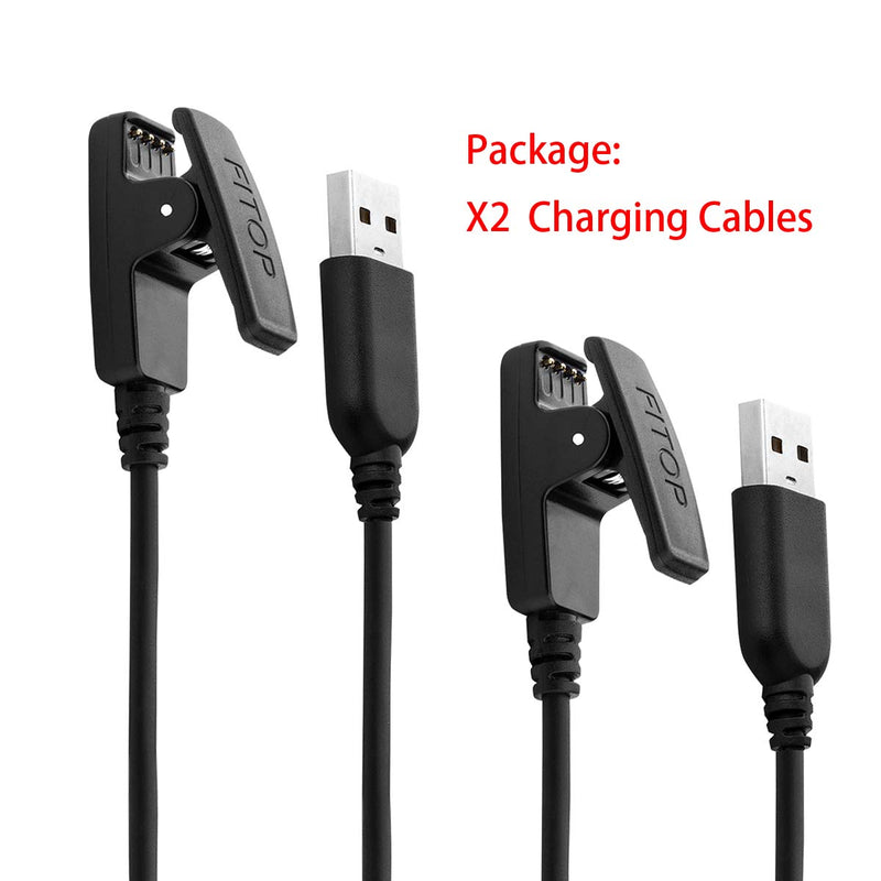  [AUSTRALIA] - 2Pack for Garmin Approach S20/G10 Forerunner 235/35/64/230/630/645/645 Music/735XT/Vivomove HR/Lily Smart Watch Replacement Charger Charging Clip Sync Data Cable