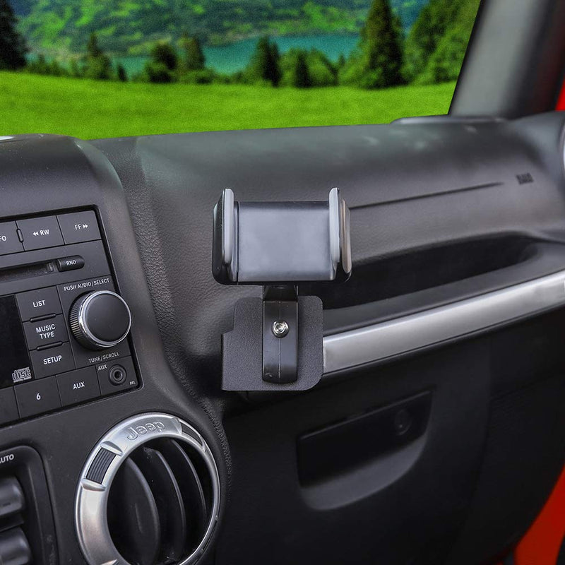  [AUSTRALIA] - JeCar Multi-Functional JK Phone Holder, 2 in 1 Phone & Walkie Talkie Bracket for Jeep Wrangler 2011-2018 Jeep Wrangler JK JKU, Gray