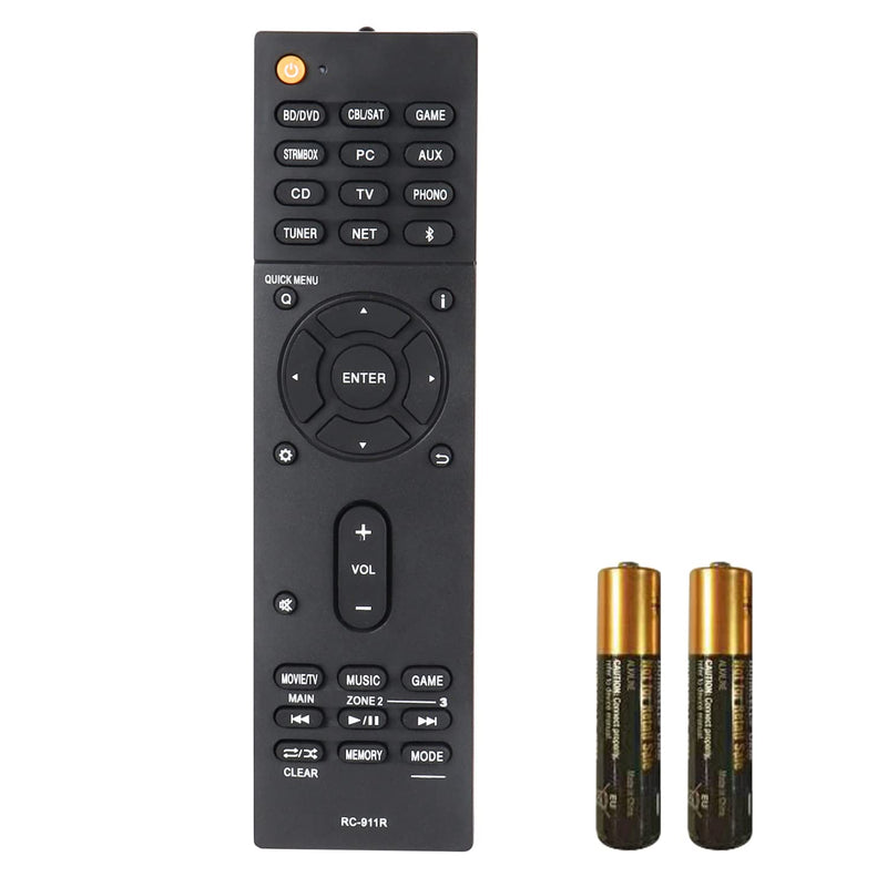  [AUSTRALIA] - New RC-911R RC911R Remote Control for for Onkyo AV Receiver Speaker TXRZ810 TX-NR555 TX-NR787 TX-RZ610 TX-RZ710 TX-NR777 HT-R695 HT-S7800 TX-NR575 TX-NR585 TX-NR656 TX-NR676 Controller with Batteries