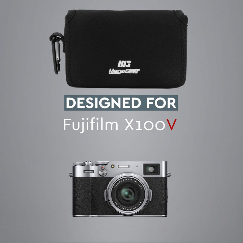  [AUSTRALIA] - MegaGear Ultra Light Neoprene Camera Case Compatible with Fujifilm X100V Black