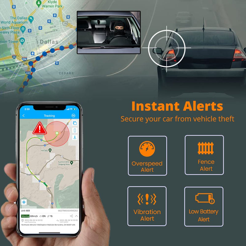  [AUSTRALIA] - Lncoon GPS Tracker- 4G LTE Real-Time GPS Tracking Device, IP65 Weatherproof Magnet, 35 Days Long Trip Tracking For Vehicles, Asset, Fleet, Car Rental, Motorcycle,Luggage,Multiple Alerts for Anti-Theft