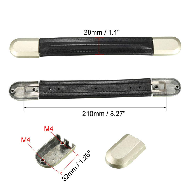  [AUSTRALIA] - uxcell Luggage Handle, 210mm Length Strap Grip Replacement for Suitcase Case Black 2Pcs