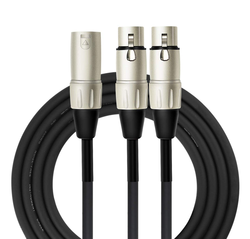  [AUSTRALIA] - Kirlin Cable Y-301-01 - 1 Foot - XLR Male to Dual XLR Female Y-Cable