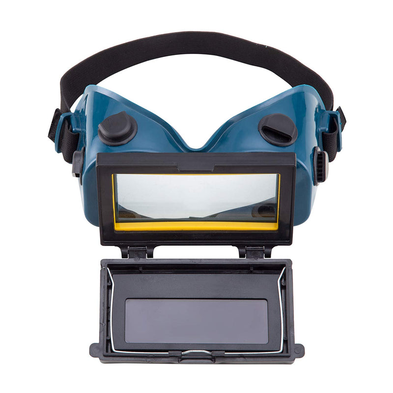  [AUSTRALIA] - Holulo Auto Darkening Welding Goggles with Clear Inner Lenses Welding Helmet Solar Welder Eyes Glasses Flip Up Lens Eye Protection (Dark Green) Dark Green