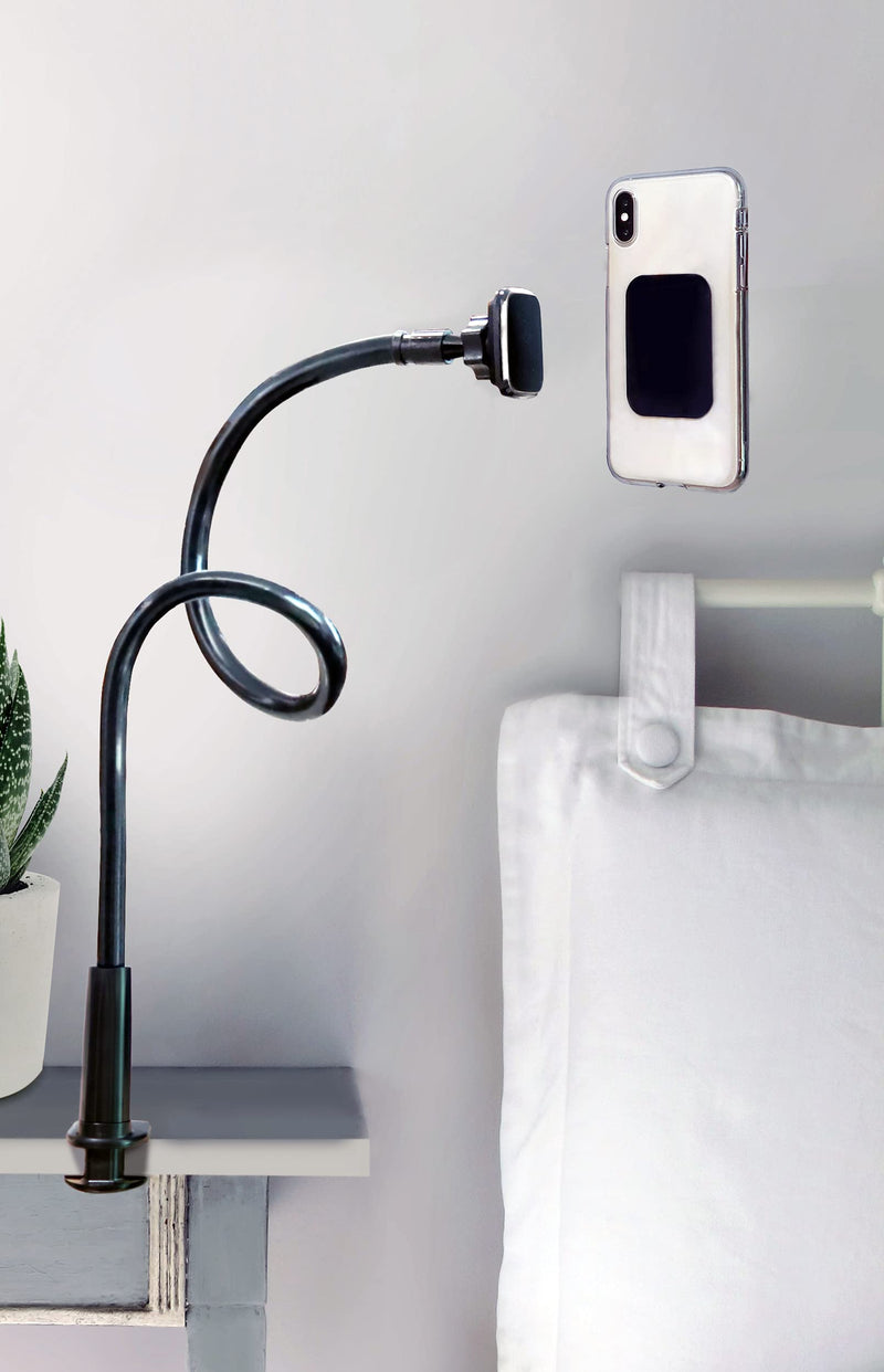  [AUSTRALIA] - [Upgraded] Magnetic Gooseneck Phone Holder Mount - Heavy Duty Magnetic Stand, Phone Accessories for Bed, Desk, Heavy Duty Magnet and Long Arm, Overhead Stand, Compatible with All Smartphones