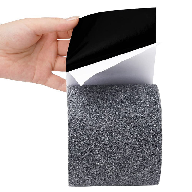  [AUSTRALIA] - Anti Slip Tape, High Traction,Strong Grip Abrasive, Not Easy Leaving Adhesive Residue, Indoor & Outdoor (4" Width x 190" Long, Gray) 4" Width x 190" Long