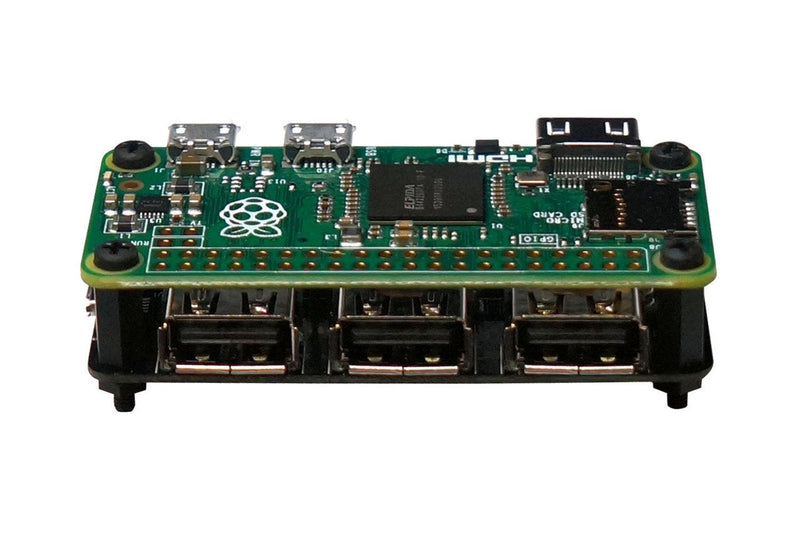  [AUSTRALIA] - MakerSpot 4-Port Stackable USB Hub HAT for Raspberry Pi Zero V1.3 (with Camera Connector) and Pi Zero W /2W (with Bluetooth & WiFi)