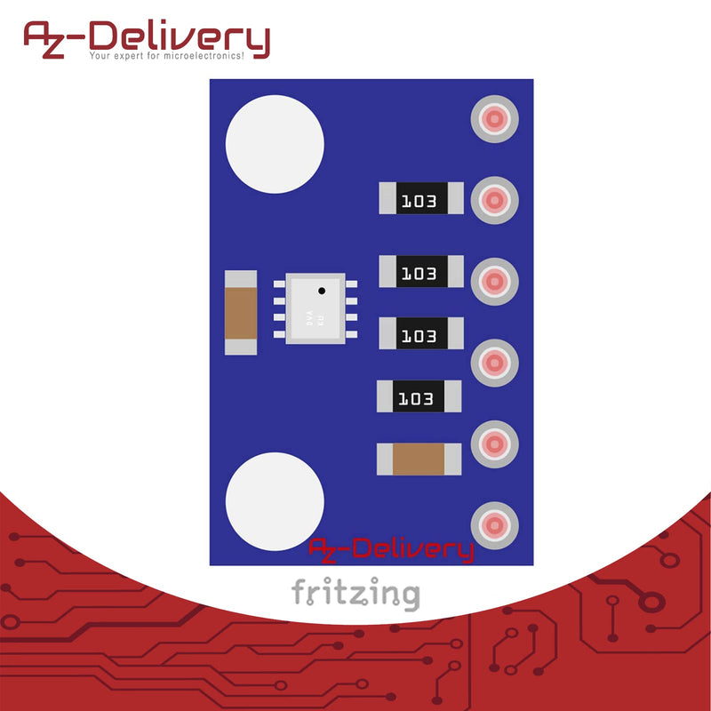  [AUSTRALIA] - AZDelivery 5 x GY-BMP280 barometric sensor for air pressure measurement compatible with Arduino and Raspberry Pi including e-book!