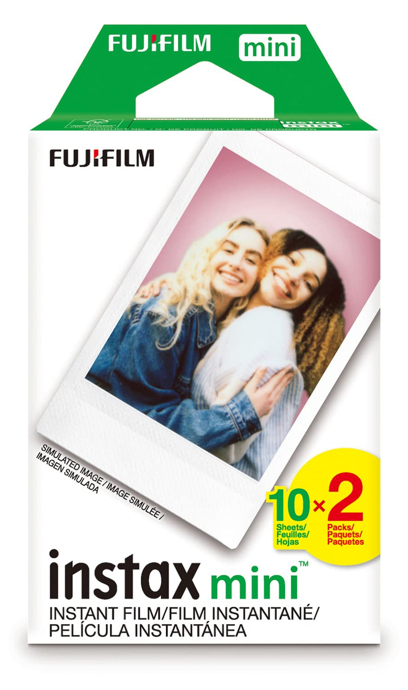  [AUSTRALIA] - Fujifilm Instax Mini Instant Film Twin Pack (White) 20 Film Pack Standard Film Packs