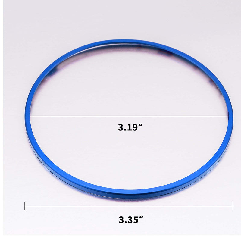 Xotic Tech 4pcs Blue Aluminum Car Interior Door Audio Speaker Frame Ring Cover Trim Decal for Mercedes Benz C250 C300 C350 C400 C63 X205 GLC250 GLC300 - LeoForward Australia