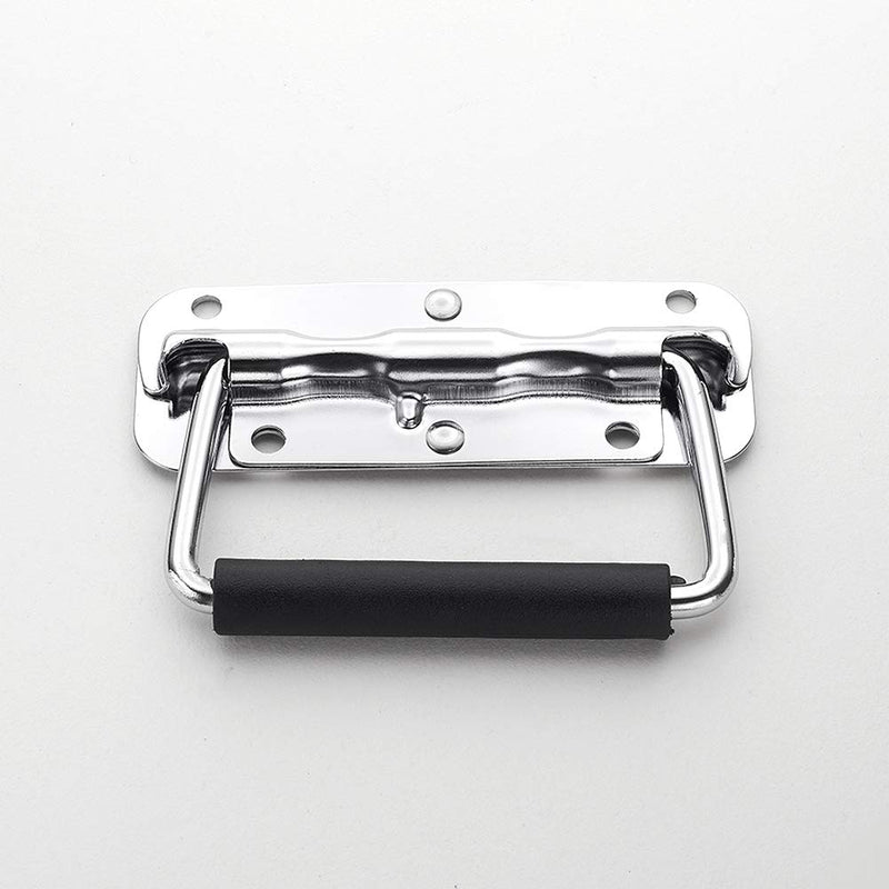  [AUSTRALIA] - MroMax 1Pcs Pull Handles Stainless Steel Metal 110x40mm Bottom Size Hardware for Household Storage Toolbox Crates Boxes Cabinets Cupboard Silver Tone