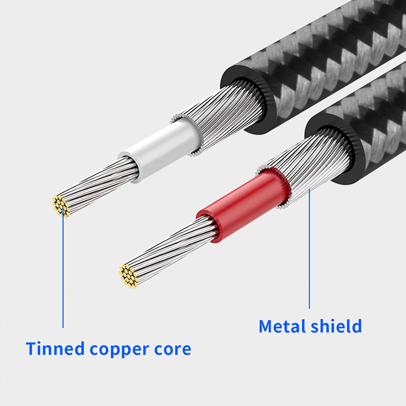  [AUSTRALIA] - Oluote 2-Male to 2-Male RCA Audio Cable,RCA Stereo Audio Duo Interconnect Cable, for Speakers, Amplifiers, DJ Controllers, Home Theaters, HDTV, Game Consoles, Hi-Fi Systems etc (1.8M/5.9FT) 5.9FT