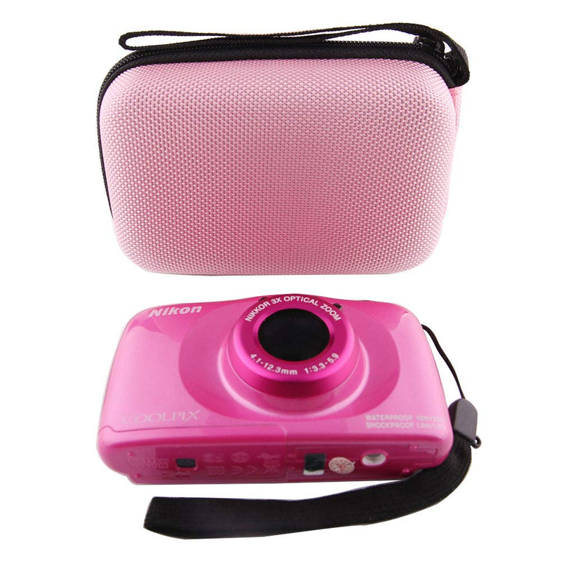  [AUSTRALIA] - WERJIA Hard EVA Travel Case for Nikon Coolpix W150/W100 Digital Camera (Large, Pink) large