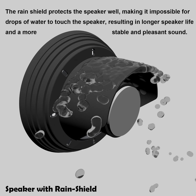  [AUSTRALIA] - 4 Pack Rain Shield for Car Speaker 6.5in Speaker Rubber Silicone Soft Car Audio Modification Waterproof Cover Sealing Shockproof Soundproof Rainproof Cover Gasket (for 6.5in Speaker, Black) for 6.5in Speaker