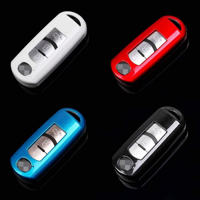  [AUSTRALIA] - iJDMTOY (1) Exact Fit Gloss Metallic Red Smart Remote Key Fob Shell Compatible With Mazda 2 3 5 6 CX-3 CX-5 CX-7 CX-9 MX-5 (Fit Keyless Fob ONLY, not Flip Key)