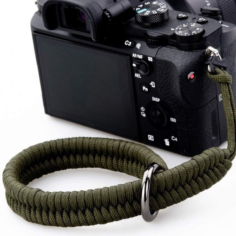  [AUSTRALIA] - Camera Wrist Strap for DSLR Mirrorless Camera, Quick Release Camera Hand Strap with Safer Connector Green