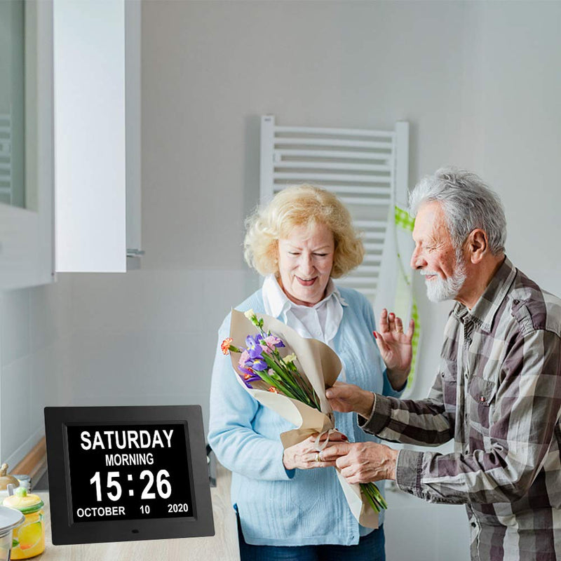 [AUSTRALIA] - 8.7 Inch Digital Day Clock Auto Dimming Extra Large Day Date Time Dementia Calendar Clocks Perfect for Seniors Elderly Alzheimer Vision Impaired