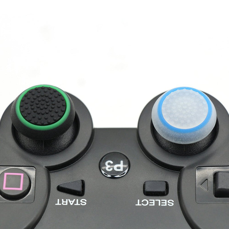 XFUNY 8 Pairs/16 PCS Replacement Silicone Analog Controller Joystick Luminous Thumb Stick Grips Caps Cover for PS4 PS3 PS2 Xbox One/360 Game Controller - LeoForward Australia