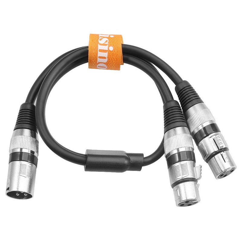  [AUSTRALIA] - DISINO XLR Splitter Cable, 3 Pin Dual XLR Female to Male XLR Patch Y Cable Balanced Microphone Cord Audio Adaptor (1 Male to 2 Female) - 5 Feet
