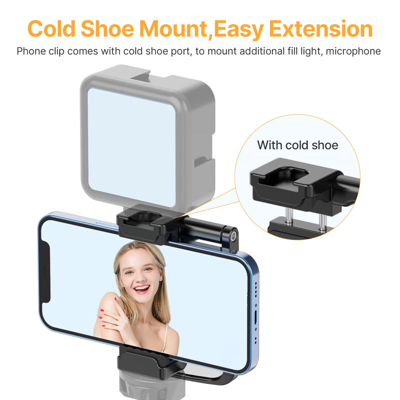  [AUSTRALIA] - ULANZI Smartphone Selfie Mirror Phone Holder Clip Mount for iPhone 14 13 12 Pro Max Mini Rear Phone Camera Vlogging Live Streaming Must Have Accessories