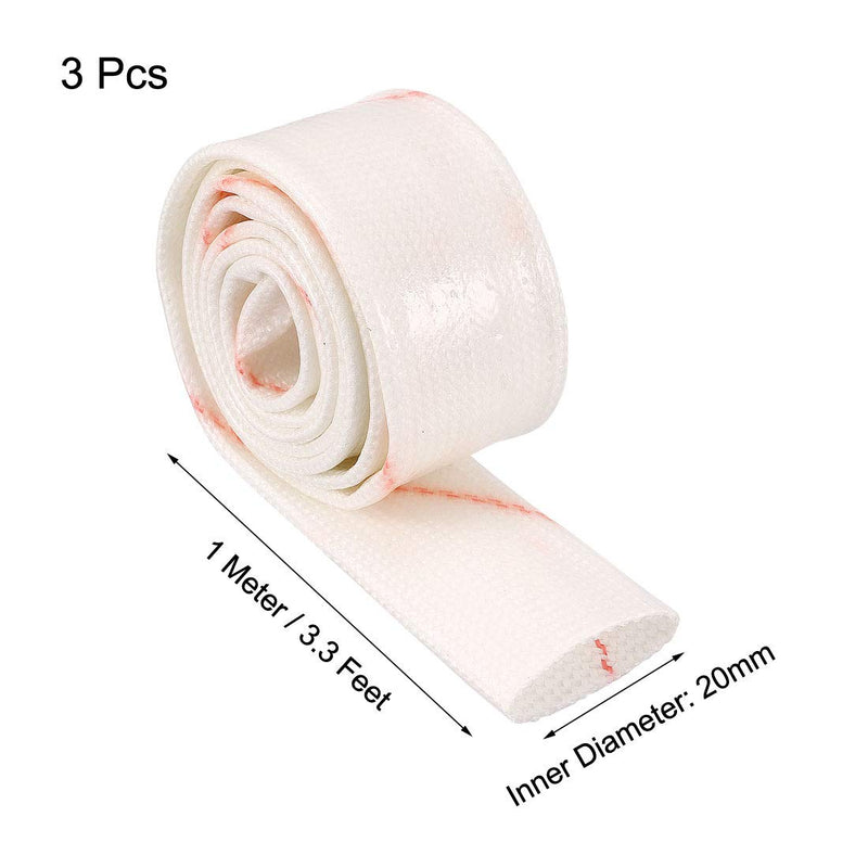  [AUSTRALIA] - uxcell Insulation Braided Sleeve, 3.3Ft-20mm Polyethylene Resin Fiberglass Sleeve 3Pcs