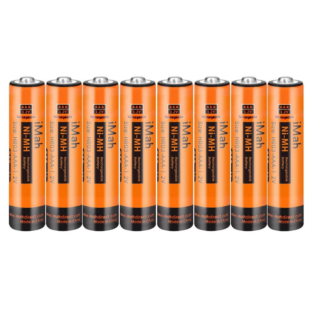  [AUSTRALIA] - 8-Pack iMah 1.2V 750mAh Ni-MH AAA Rechargeable Batteries for Panasonic Cordless Phone Also Compatible with BK30AAABU BK40AAABU HHR-55AAABU HHR-65AAABU HHR-75AAA/B HHR-4DPA/4B BT205662 and Solar Lights