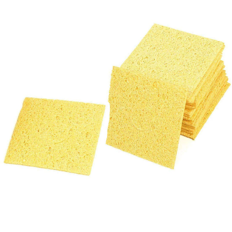  [AUSTRALIA] - Aodesy Replacement Soldering Iron Cleaning Sponge Yellow 20Pcs Replacement Solder Tip Welding Clean Pads