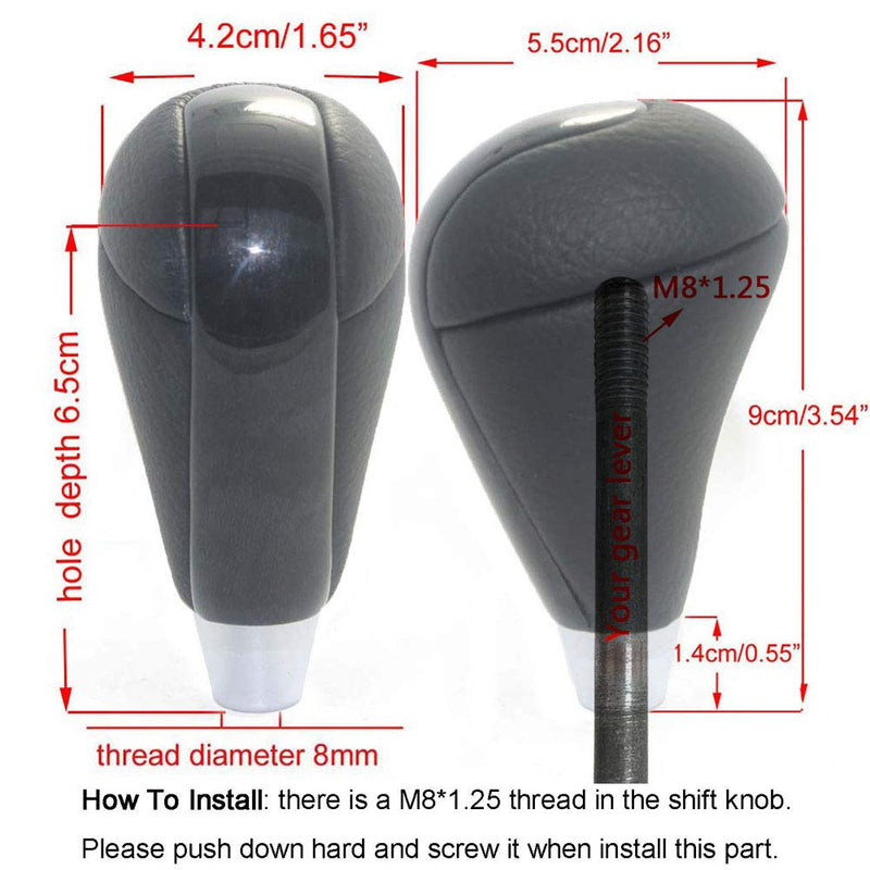  [AUSTRALIA] - Pursuestar Black Bird's Eye Wood Leather Gear Shift Knob for Toyota Lexus RX350 RX450h IS300 IS350 IS250 GS350 GS300 GS430 ES350 ES300 ES330 LS460 LS430 LS600h