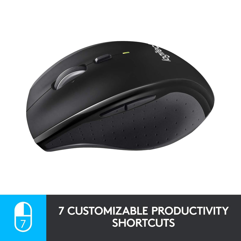  [AUSTRALIA] - Logitech M705 Wireless Marathon Mouse for PC - Long 3 Year Battery Life, Ergonomic Shape with Hyper-Fast Scrolling and USB Unifying Receiver for Computer and Laptop - Black