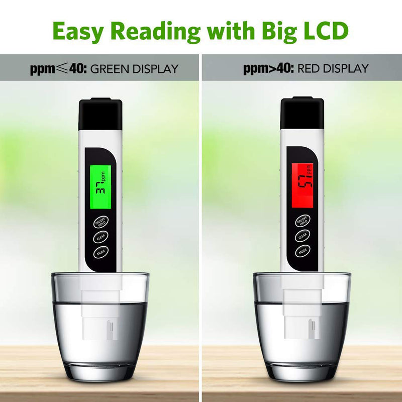 PPM Meter Digital Water Quality TDS Tester, 3-in-1 TDS Meter, EC Meter& Temperature Meter with Packet Size, 0-9999 PPM, Ideal Water PPM Tester for Drinking Water, Aquariums etc - LeoForward Australia