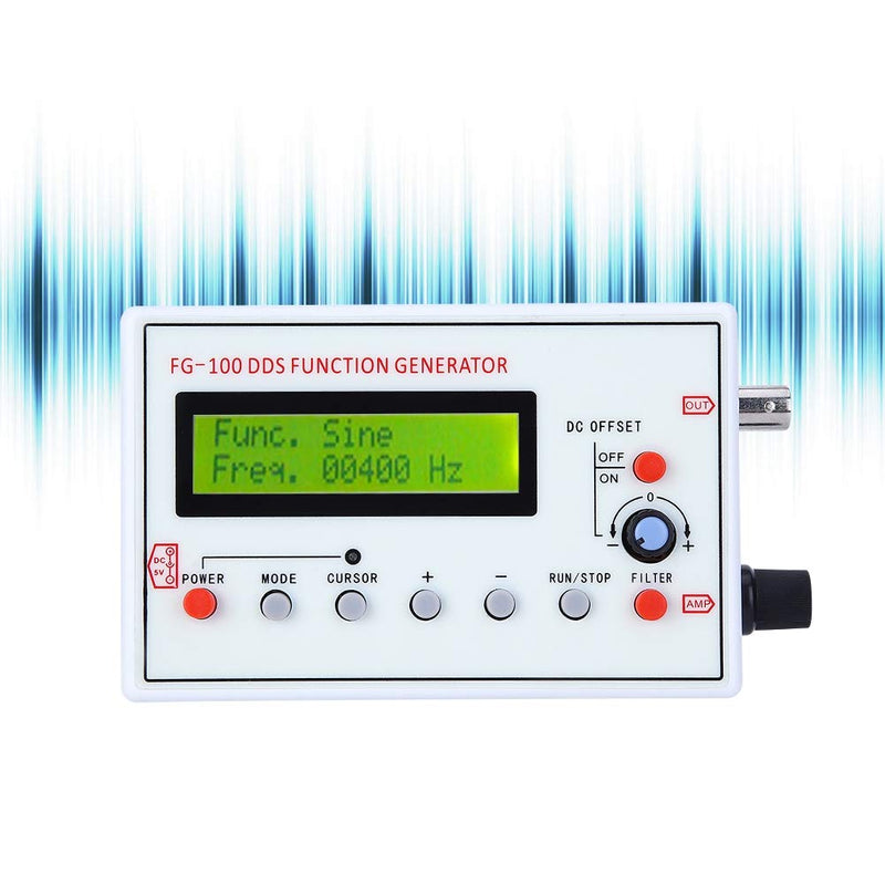  [AUSTRALIA] - Signal Generator, FG-100 DDS, 1HZ-500KHz Function Low Frequency Signal Generator Sawtooth Sine Waveform