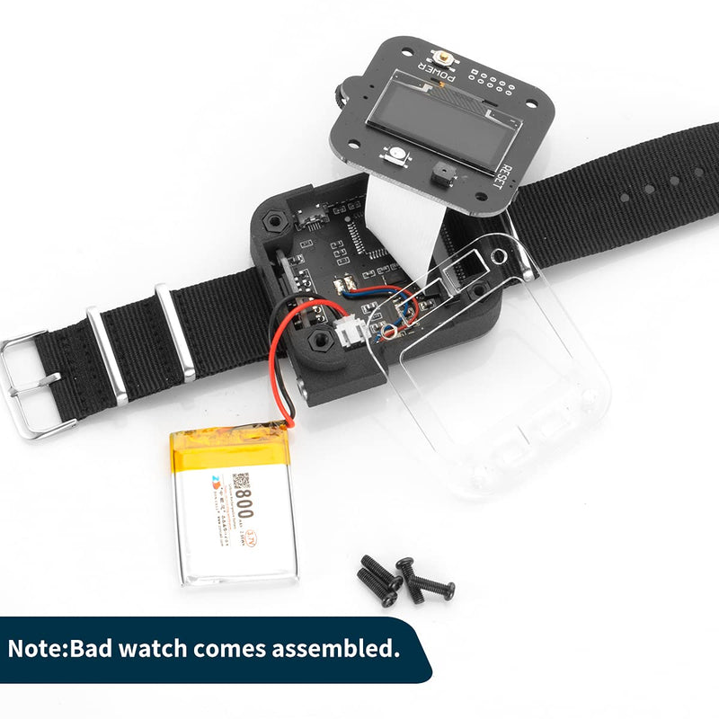  [AUSTRALIA] - AURSINC Atmega32U4 DSTIKE Development Programmable Bad USB Watch with 800mAh Rechargeable Battery | Distance Sensor | Laser | Buzzer| RGB LED | RTC | for Arduino Beginners