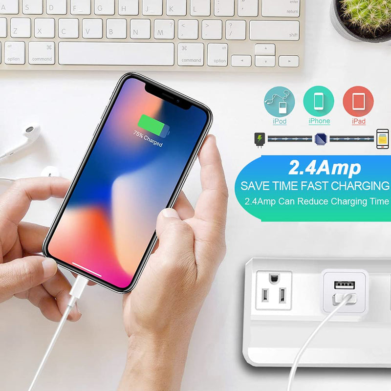  [AUSTRALIA] - iPhone Charger, JAHMAI 5Pack 6ft Lightning Cable[Apple MFi Certified]Fast Charging High Speed Data Sync Phone Cord Compatible with iPhone 13 12 11 Pro Max XS MAX XR XS X 8 7 Plus 6S SE iPad Mini