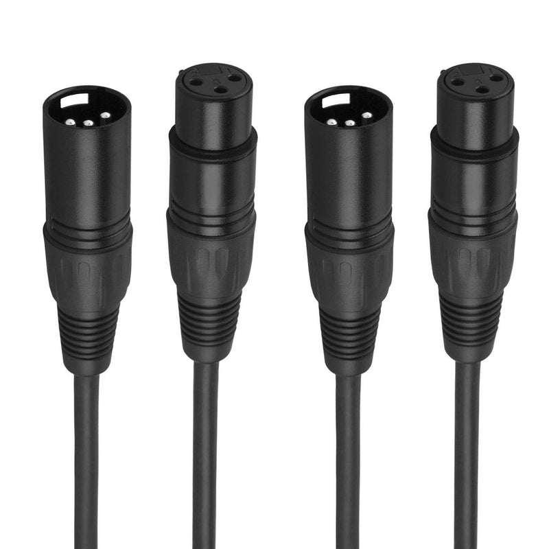  [AUSTRALIA] - TraderPlus 2 Pack 6 ft XLR Male to Female Microphone Cable