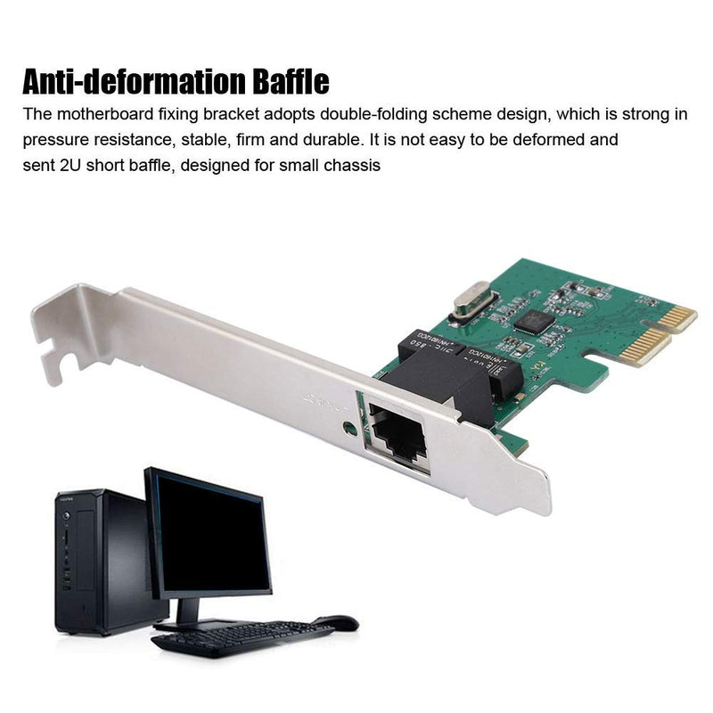  [AUSTRALIA] - PCI-E Network Card,PCI-E One-Port Desktop Realtek RTL8111E Network Card 10/100/1000Mbps Gigabit Ethernet,Gigabit PCI Express Ethernet Network Interface Card