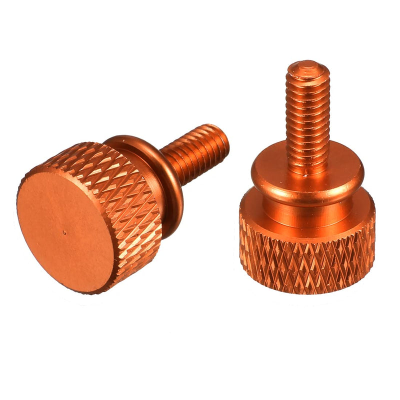  [AUSTRALIA] - uxcell Computer PC Case M4x10mm Shoulder Type Knurled Thumb Screw Orange 10pcs