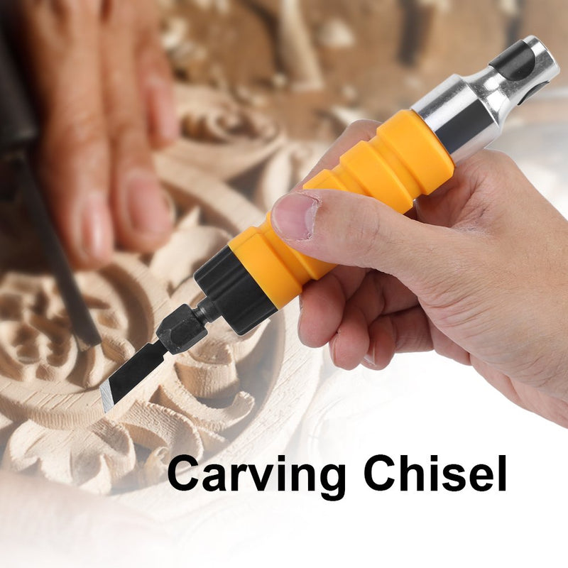  [AUSTRALIA] - Woodworking Carving Chisel Electric Carving Machine Engraving Knife Tool with 5 Blades and 1 Wrench