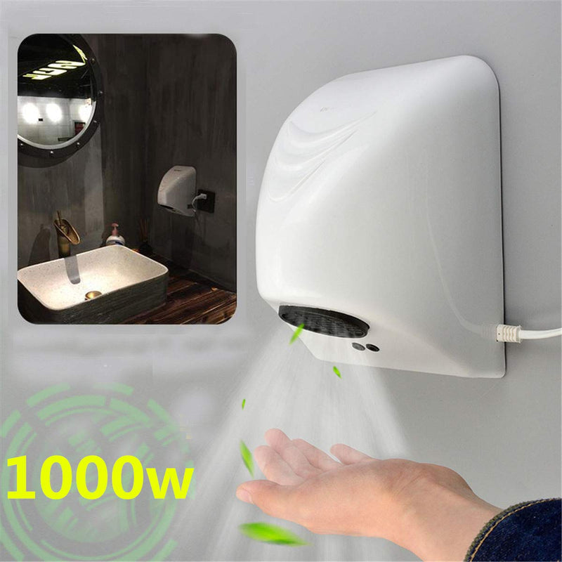 HelloCreate Automatic Hand Dryer, 600W Commercial Hand Dryers Household Hotel Electric Automatic Induction Hands Drying Device - LeoForward Australia