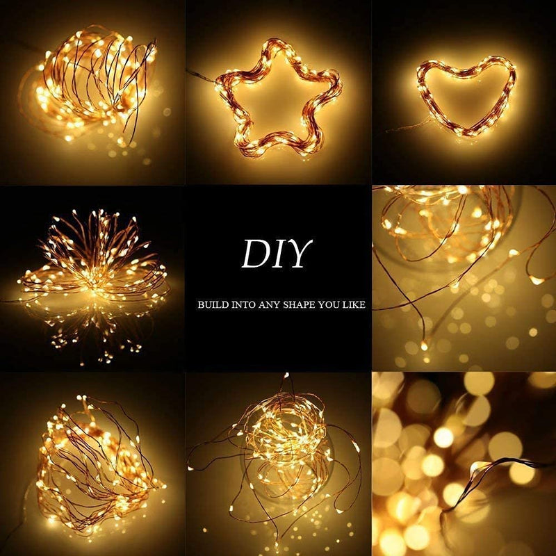 Led String Lights, Sanniu Mini Battery Powered Copper Wire Starry Fairy Lights, Battery Operated Lights for Bedroom, Christmas, Parties, Wedding, Centerpiece, Decoration (5m/16ft Warm White) 1 Pack - LeoForward Australia