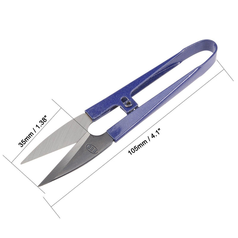  [AUSTRALIA] - uxcell 3Pcs 4.1-inch Sewing Trimming Scissors Nipper Embroidery Thread Yarn Fishing Thread Beading Cutter Blue