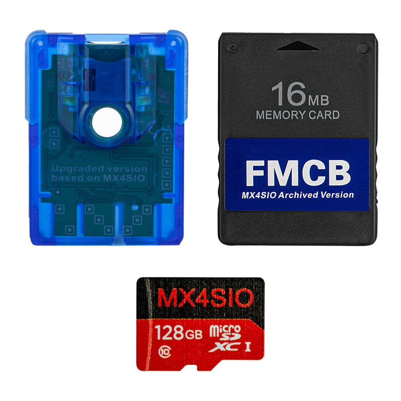  [AUSTRALIA] - RGEEK PS2 MX4SIO TF Card Adapter with 128G TF SD Adapter and PS2 FMCB Memory Card for All PS2 Version