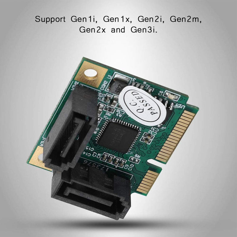  [AUSTRALIA] - 2-Port Mini PCI-e to SATA 3.0 Maximum 6Gbps Converter, Hard Drive Expansion Adapter Converter Boards Card