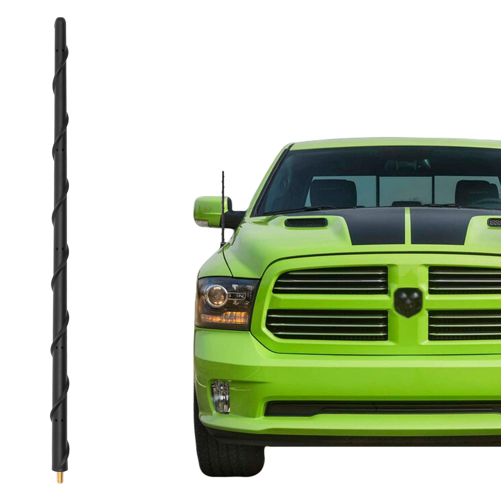  [AUSTRALIA] - KSaAuto Antenna fits for Dodge Ram 1500 2500 3500 2009-2023,16 inches Flexible Rubber Antenna Replacement, Spiral Antenna Designed for Optimized FM/AM Reception