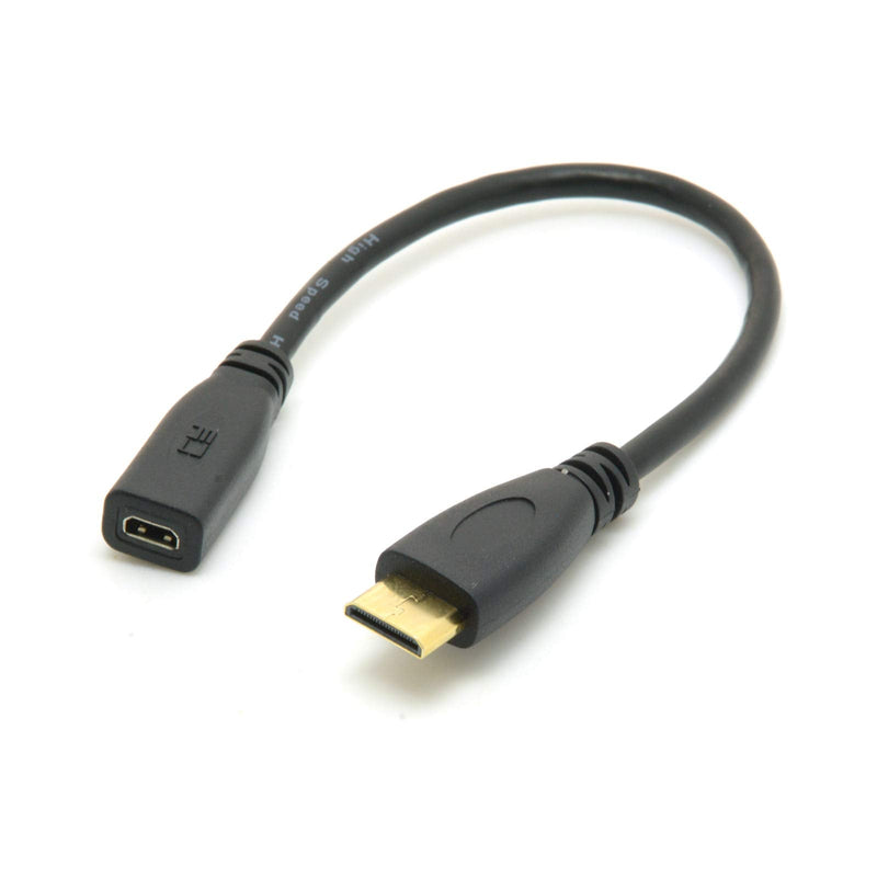  [AUSTRALIA] - CY Type D Micro HDMI v1.4 Socket Female to Type C Mini HDMI Male Convertor Adapter Cable 10cm